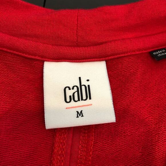 Cabi Whistle Tunic red scoop neck ruched side tunic top size Medium #5616 - Picture 10 of 16